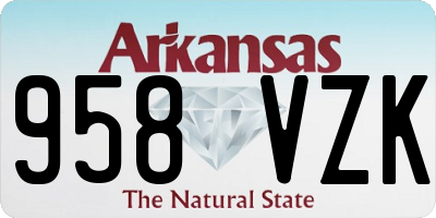 AR license plate 958VZK