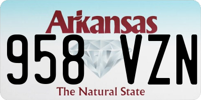 AR license plate 958VZN