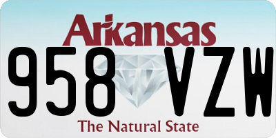 AR license plate 958VZW