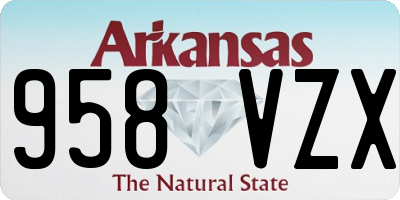 AR license plate 958VZX