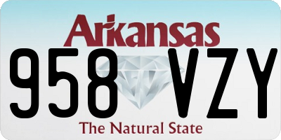 AR license plate 958VZY