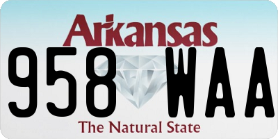AR license plate 958WAA