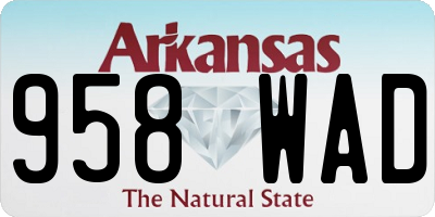 AR license plate 958WAD
