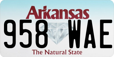 AR license plate 958WAE