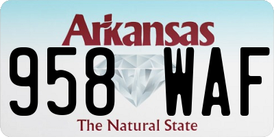 AR license plate 958WAF