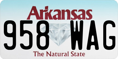 AR license plate 958WAG