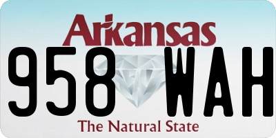 AR license plate 958WAH
