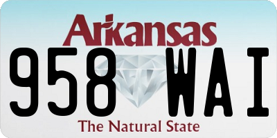AR license plate 958WAI