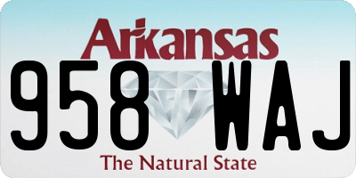 AR license plate 958WAJ