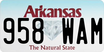AR license plate 958WAM