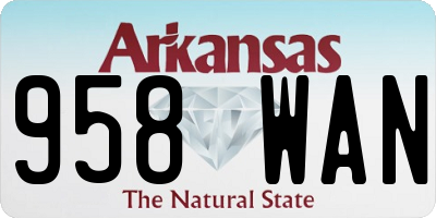 AR license plate 958WAN