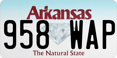 AR license plate 958WAP