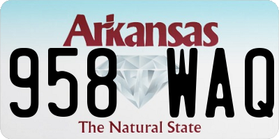 AR license plate 958WAQ