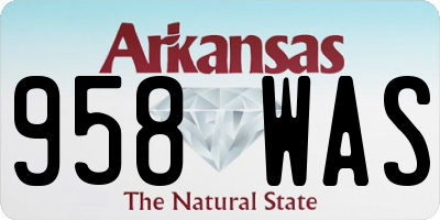 AR license plate 958WAS