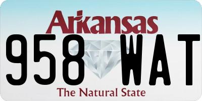 AR license plate 958WAT
