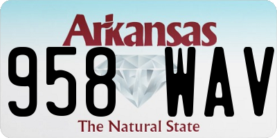 AR license plate 958WAV