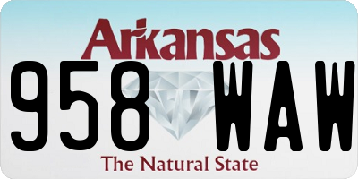 AR license plate 958WAW