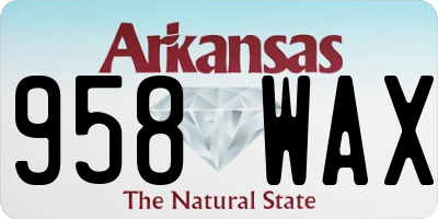 AR license plate 958WAX