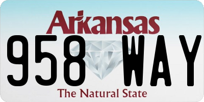 AR license plate 958WAY