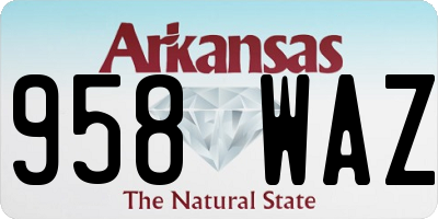 AR license plate 958WAZ