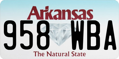 AR license plate 958WBA