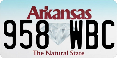 AR license plate 958WBC