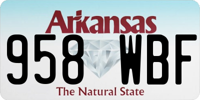 AR license plate 958WBF