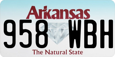 AR license plate 958WBH