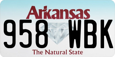 AR license plate 958WBK