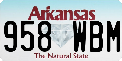 AR license plate 958WBM