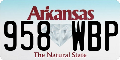 AR license plate 958WBP
