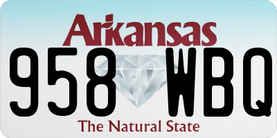 AR license plate 958WBQ