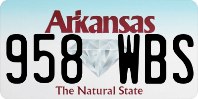 AR license plate 958WBS
