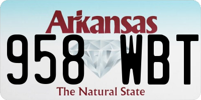 AR license plate 958WBT