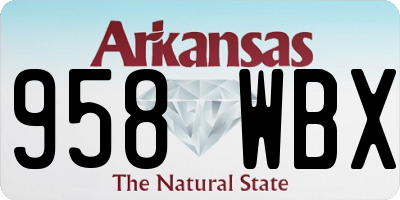 AR license plate 958WBX