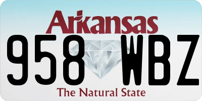AR license plate 958WBZ