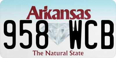 AR license plate 958WCB