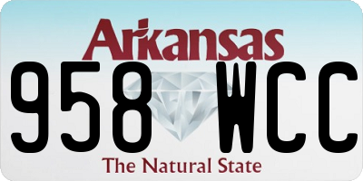AR license plate 958WCC