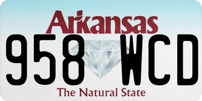 AR license plate 958WCD