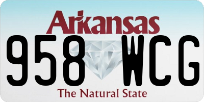AR license plate 958WCG