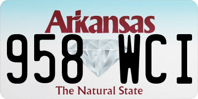 AR license plate 958WCI
