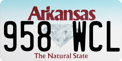 AR license plate 958WCL