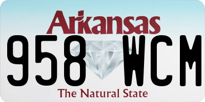 AR license plate 958WCM