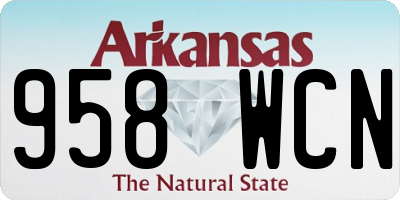 AR license plate 958WCN