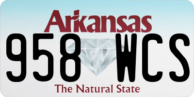AR license plate 958WCS