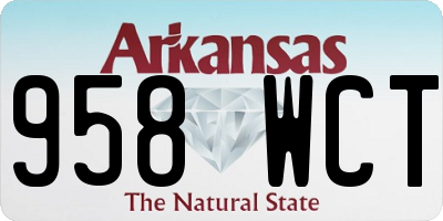 AR license plate 958WCT