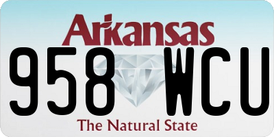 AR license plate 958WCU