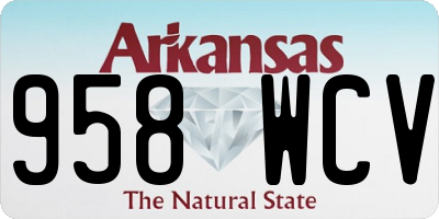 AR license plate 958WCV