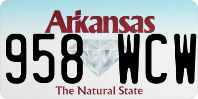 AR license plate 958WCW
