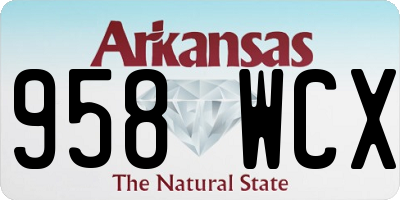 AR license plate 958WCX